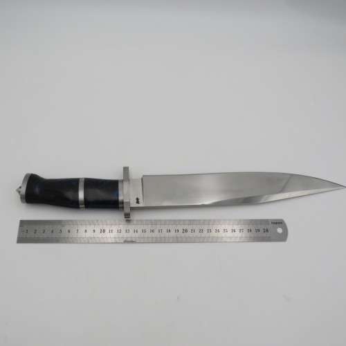 Large handmade fixed blade Bowie knife by Riaan Ras with certificate