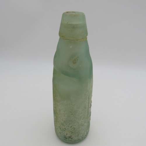 W.H Morgan Port Elizabeth mineral water bottle with glass marble