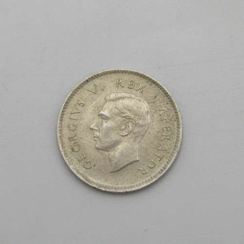 1937 3d. Three Pence South African Tickey Coin - full lustre uncirculated