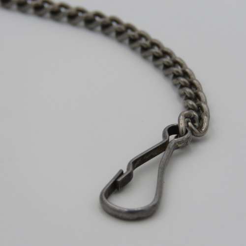 Vintage nickel plated fob chain - length 41cm