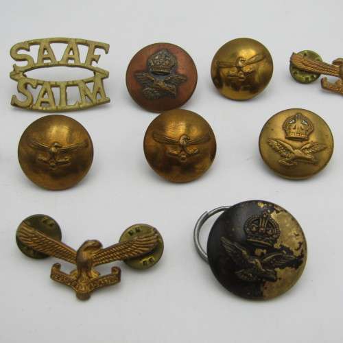 Lot of South African Air Force badges and buttons