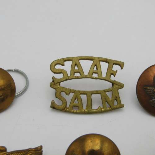 Lot of South African Air Force badges and buttons