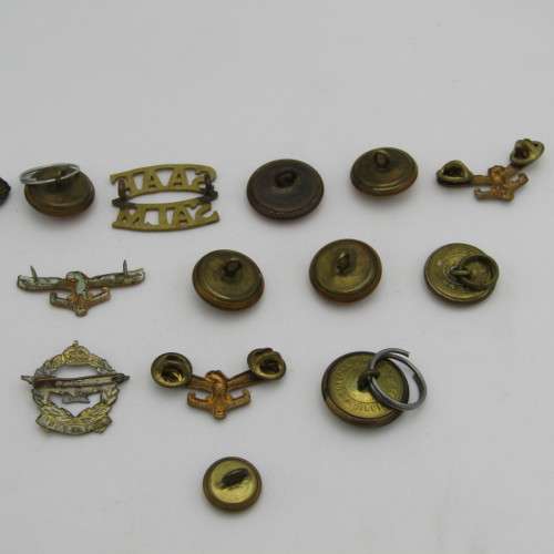 Lot of South African Air Force badges and buttons