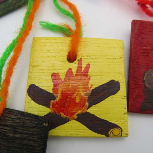 Lot of Boy scouts wooden charms