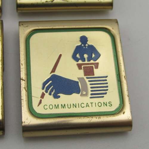 Lot of 4 Boy scout metal belt badges