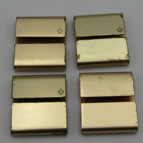 Lot of 4 Boy scout metal belt badges