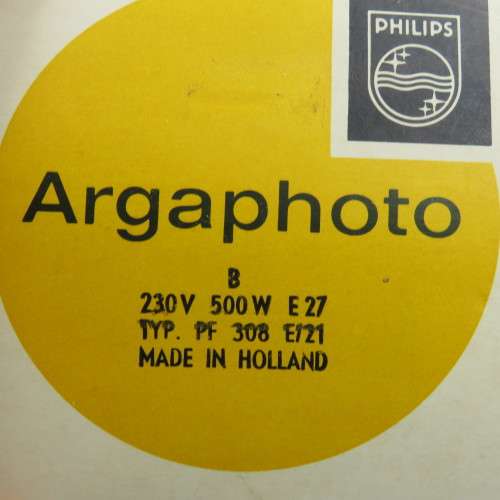 Philips Argaphoto 500W photographic light bulb