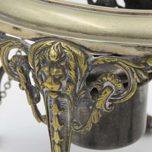 Antique EPBM silver plated Spirit kettle with burner