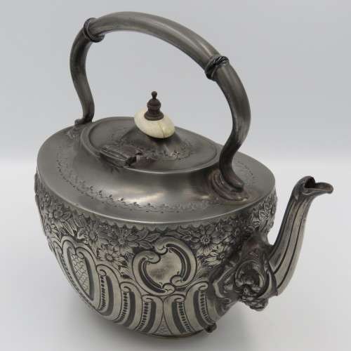 Antique EPBM silver plated Spirit kettle with burner