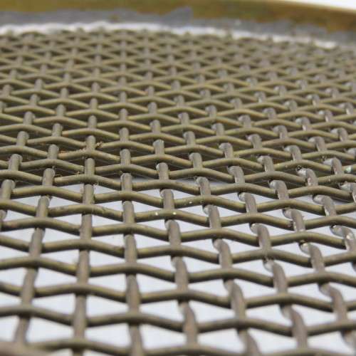 Antique Taeuber and Corssen brass quality control sieve - probably for cereal