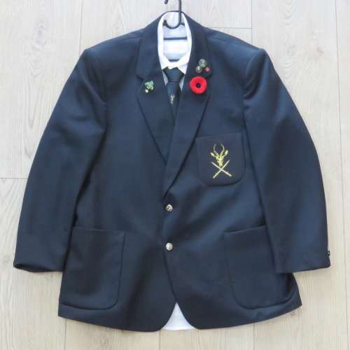 SA Infantry veteran uniform with shirt, tie, jacket and badges (Total back length - 82 cm)