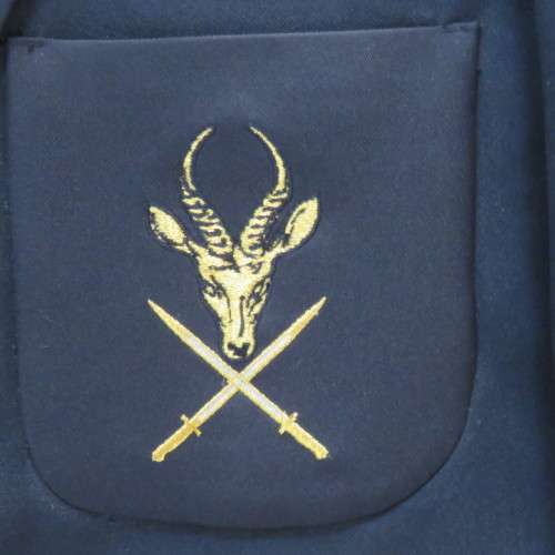 SA Infantry veteran uniform with shirt, tie, jacket and badges (Total back length - 82 cm)