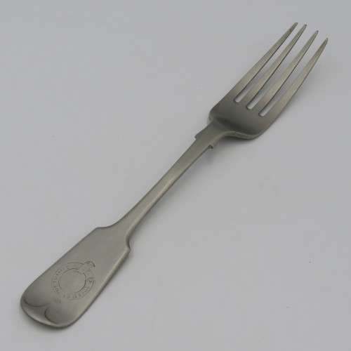 Queen of the Thames screw steamer boat cutlery silver plated fork by John Sherwood and sons