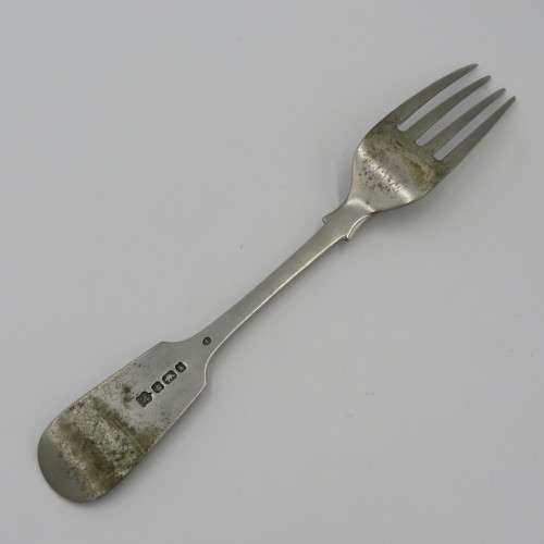 Queen of the Thames screw steamer boat cutlery silver plated fork by John Sherwood and sons