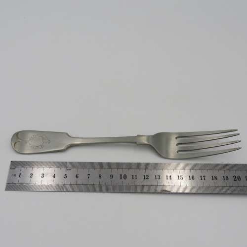 Queen of the Thames screw steamer boat cutlery silver plated fork by John Sherwood and sons