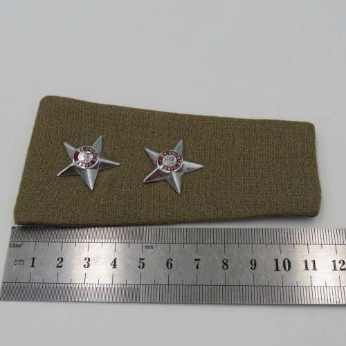 Pair of SADF Lieutenant step - outs rank epaulettes