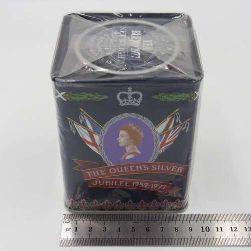 1977 Queen`s silver jubilee tea tin - sealed with contents