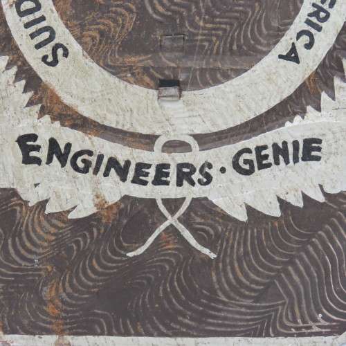 Vintage South Africa Engineers corps metal plate - no center