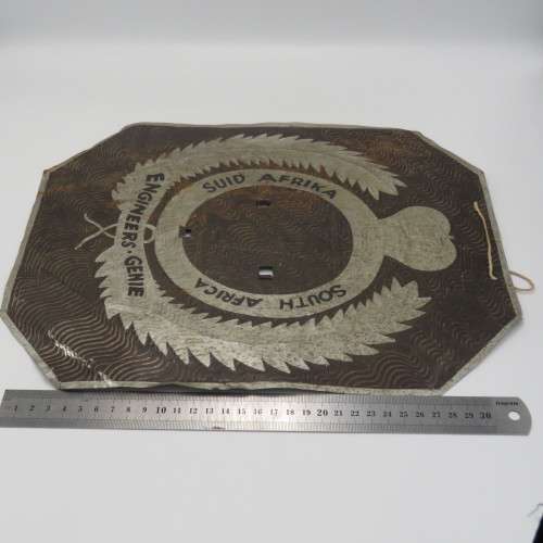 Vintage South Africa Engineers corps metal plate - no center