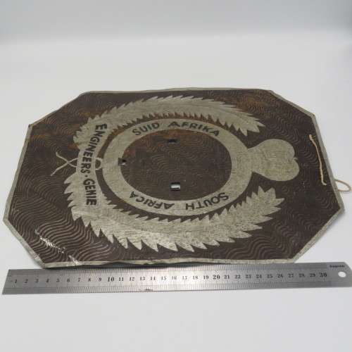 Vintage South Africa Engineers corps metal plate - no center