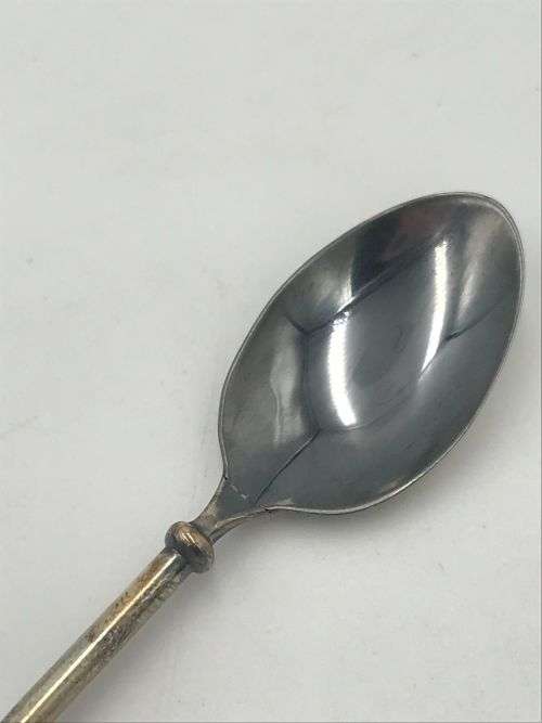 Patrick Mavros Owl and mouse silver cocktail spoon in box