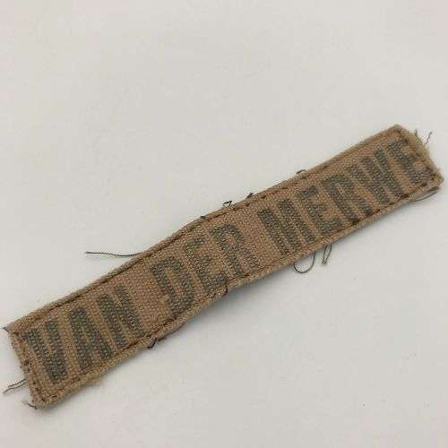 SADF Nutria Van der Merwe name tag