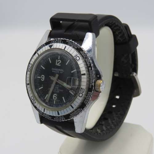 Vintage Cardinal Rallye GT 200 manual wind divers watch - working