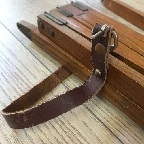Vintage wooden The Giraffe Ashfords patent Tripod