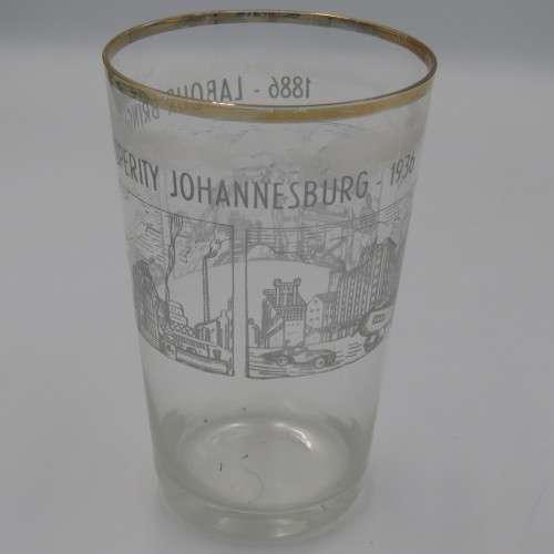 Lot of 2 Johannesburg jubilee 1886 - 1936 glasses