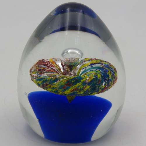 Vintage handmade glass paperweight