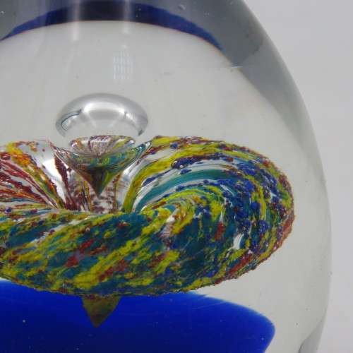 Vintage handmade glass paperweight