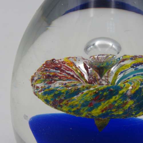 Vintage handmade glass paperweight