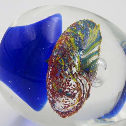 Vintage handmade glass paperweight