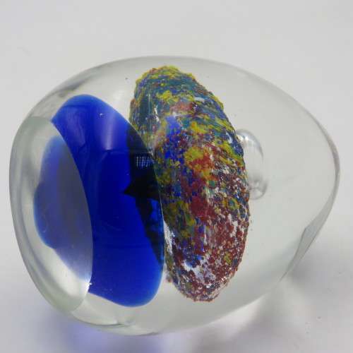 Vintage handmade glass paperweight