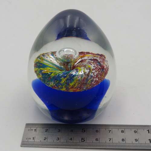 Vintage handmade glass paperweight