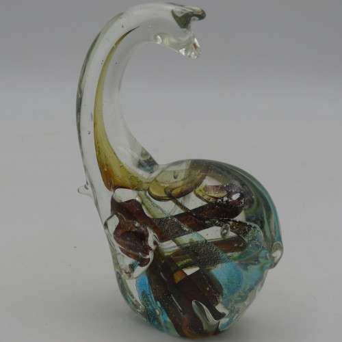 Handmade glass Loch Ness monster design paperweight