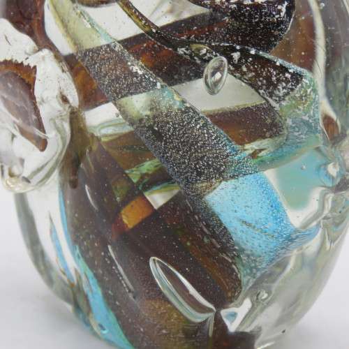 Handmade glass Loch Ness monster design paperweight