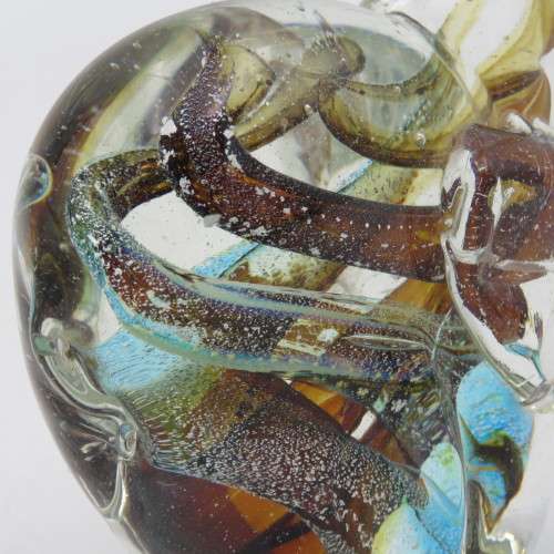 Handmade glass Loch Ness monster design paperweight