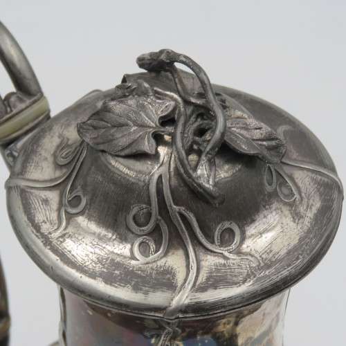 Antique James Dixon and Sons Brittania metal Silverplated coffee pot