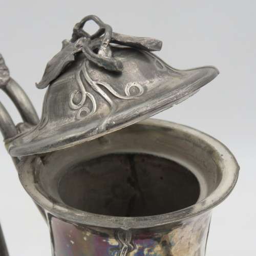 Antique James Dixon and Sons Brittania metal Silverplated coffee pot