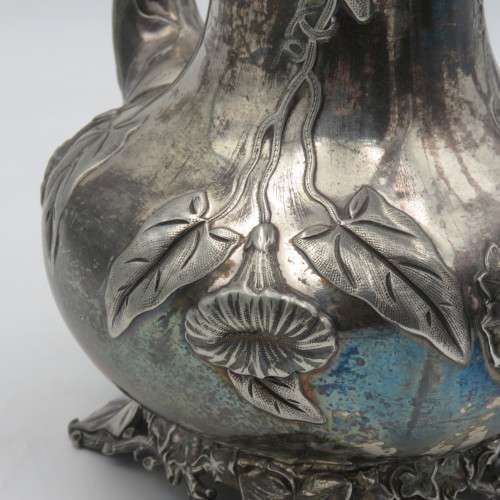 Antique James Dixon and Sons Brittania metal Silverplated coffee pot