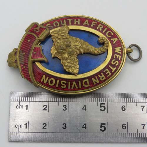 Masonic South Africa Western Division collar jewel