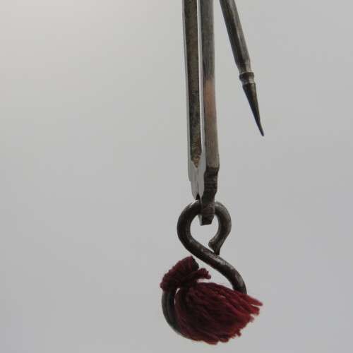Antique pocket balancing scale with weights