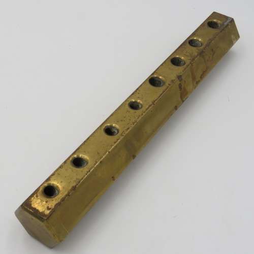 Vintage handmade brass pen stand