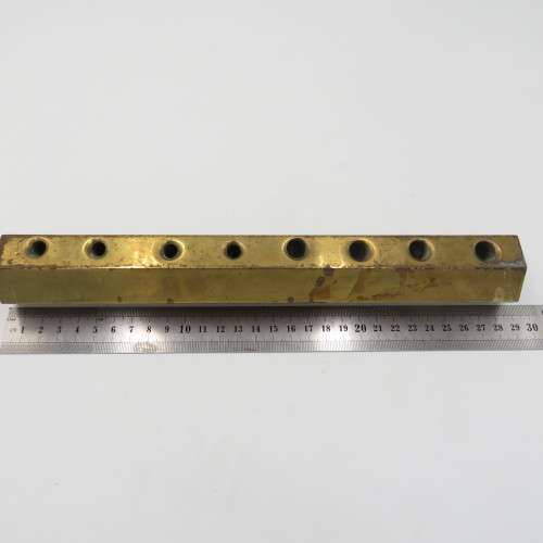 Vintage handmade brass pen stand