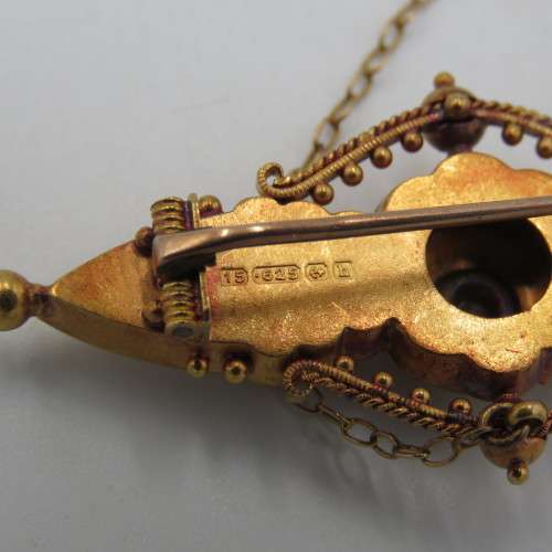 15kt Gold small diamond 5,4g Antique