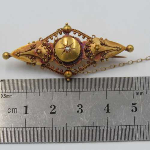 15kt Gold small diamond 5,4g Antique