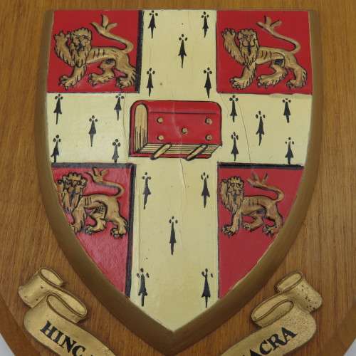 Cambridge University coat of arms wall plaque