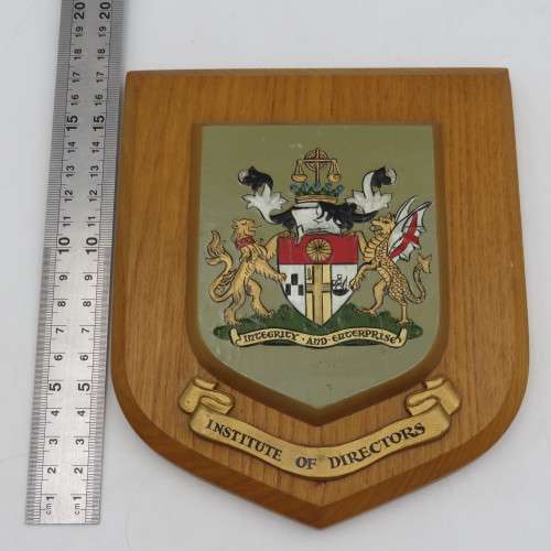 Vintage Institute of Directors coat of arms wall plaque