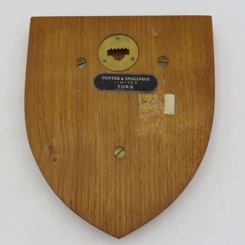 Vintage Aut Disce Aut Discede coat of arms wall plaque